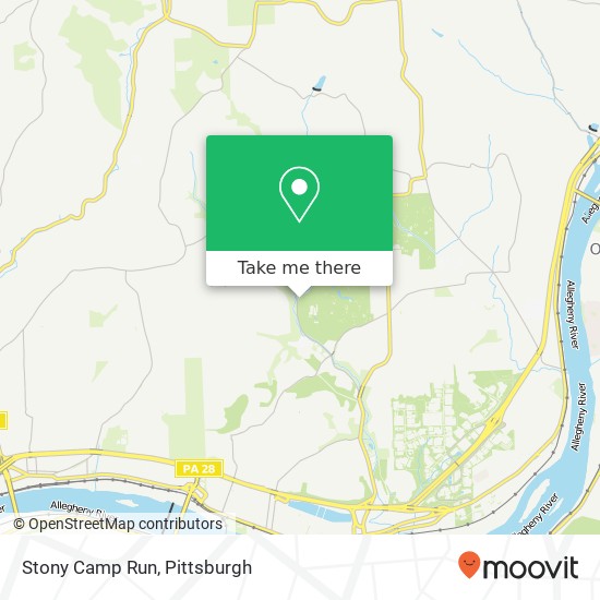 Mapa de Stony Camp Run