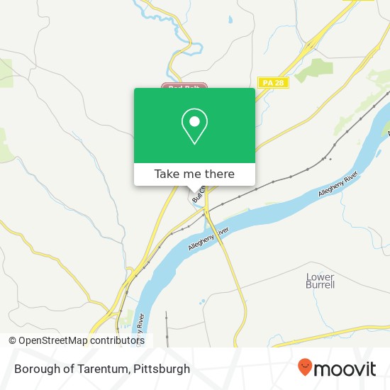 Mapa de Borough of Tarentum