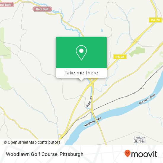 Mapa de Woodlawn Golf Course