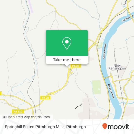 Mapa de Springhill Suites Pittsburgh Mills