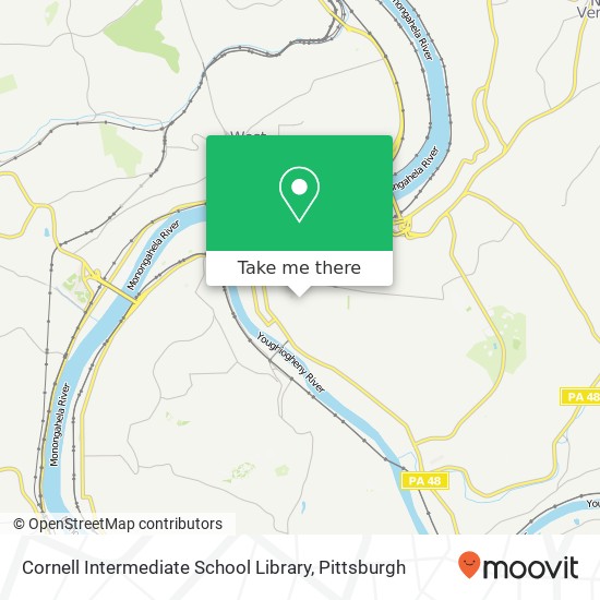 Cornell Intermediate School Library map