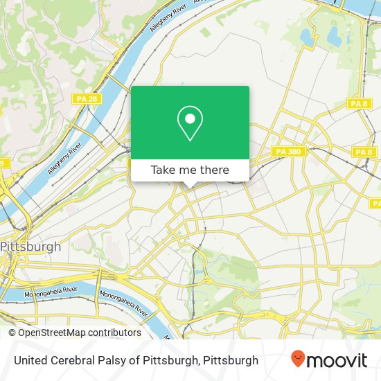 United Cerebral Palsy of Pittsburgh map