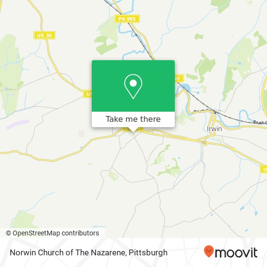 Norwin Church of The Nazarene map