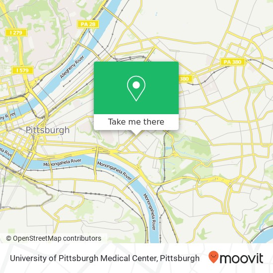 University of Pittsburgh Medical Center map