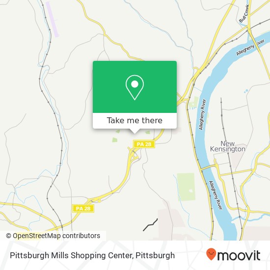 Mapa de Pittsburgh Mills Shopping Center