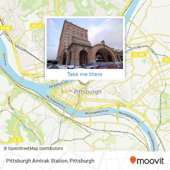 Pittsburgh Amtrak Station map