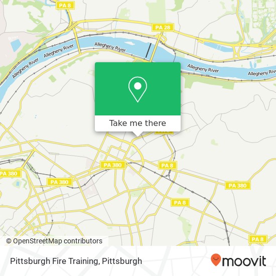 Mapa de Pittsburgh Fire Training