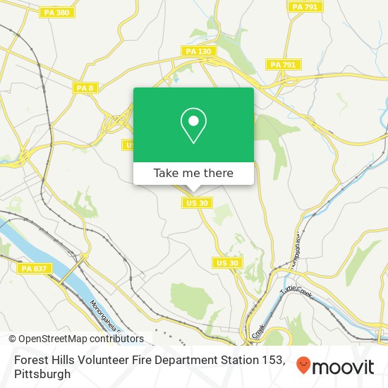 Mapa de Forest Hills Volunteer Fire Department Station 153