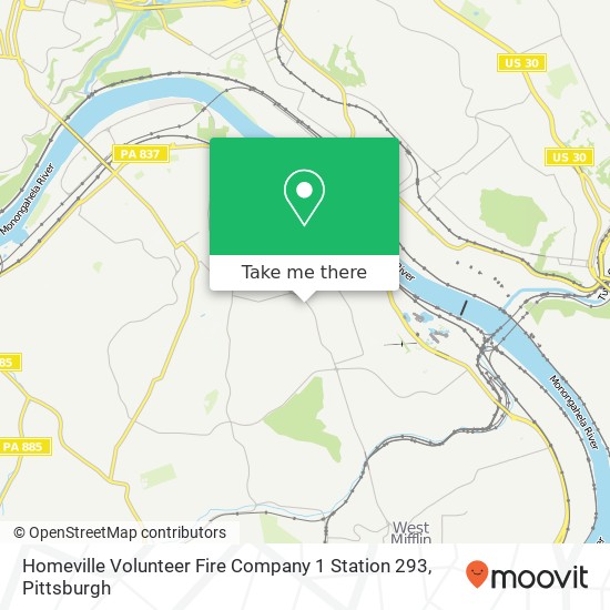 Mapa de Homeville Volunteer Fire Company 1 Station 293