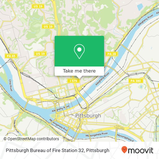 Mapa de Pittsburgh Bureau of Fire Station 32