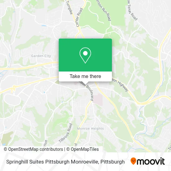 Springhill Suites Pittsburgh Monroeville map