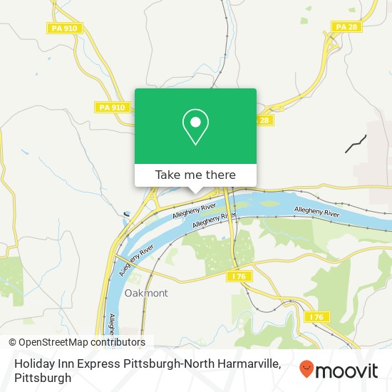 Holiday Inn Express Pittsburgh-North Harmarville map