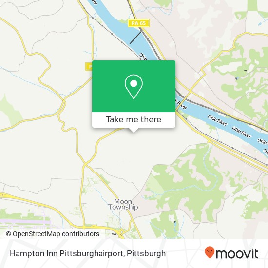 Hampton Inn Pittsburghairport map