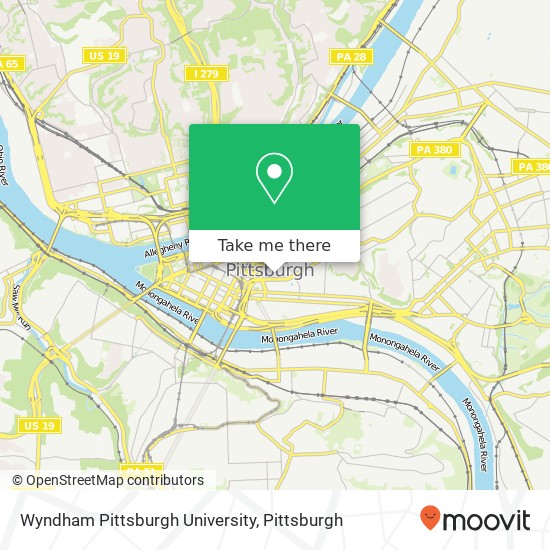 Wyndham Pittsburgh University map