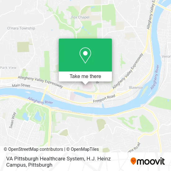 VA Pittsburgh Healthcare System, H.J. Heinz Campus map