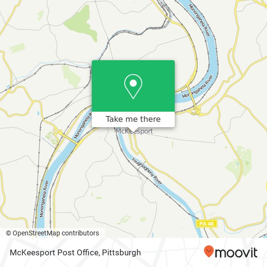 McKeesport Post Office map