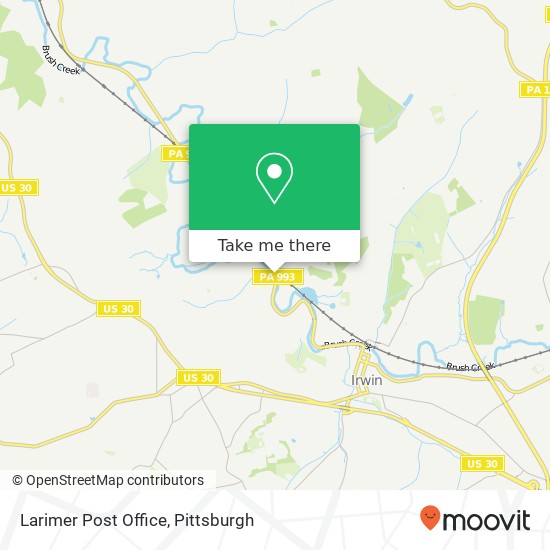 Larimer Post Office map