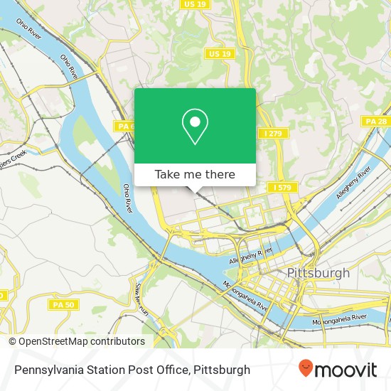 Pennsylvania Station Post Office map