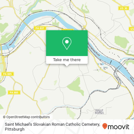 Saint Michael's Slovakian Roman Catholic Cemetery map