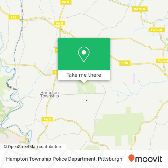Hampton Township Police Department map