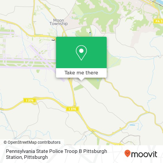 Mapa de Pennsylvania State Police Troop B Pittsburgh Station