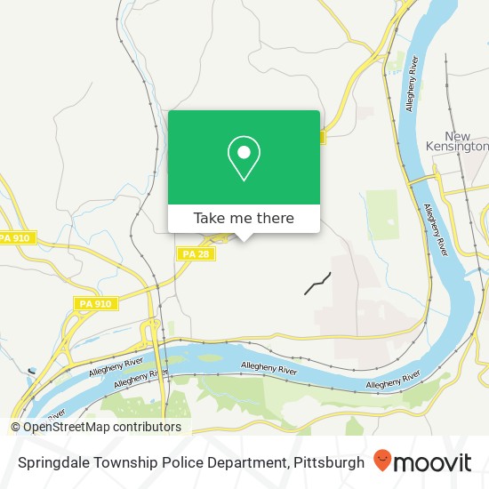 Mapa de Springdale Township Police Department