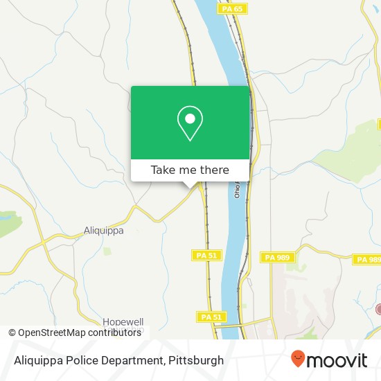 Aliquippa Police Department map