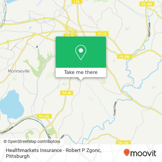 Healthmarkets Insurance - Robert P Zgonc map