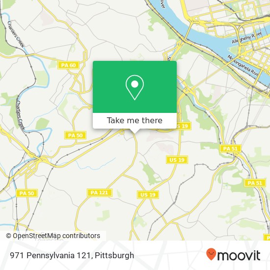 971 Pennsylvania 121 map