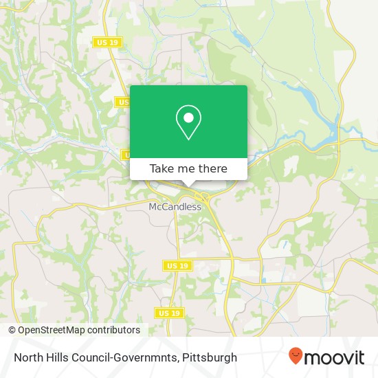 North Hills Council-Governmnts map