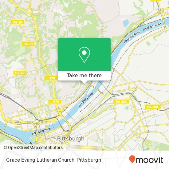 Mapa de Grace Evang Lutheran Church