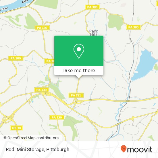 Mapa de Rodi Mini Storage