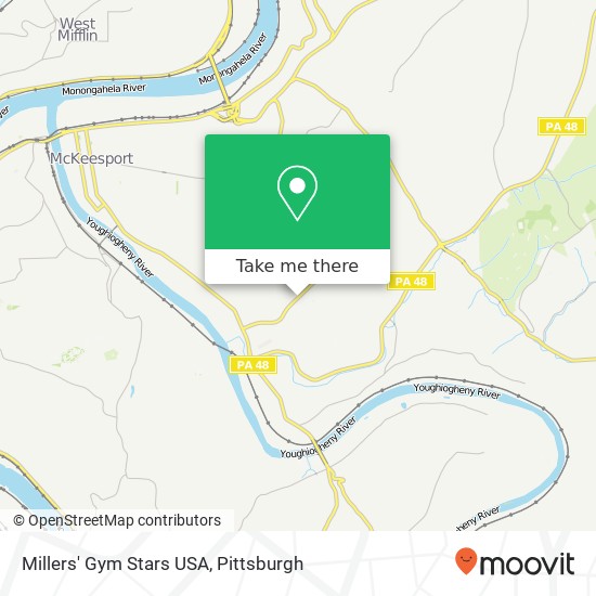 Millers' Gym Stars USA map