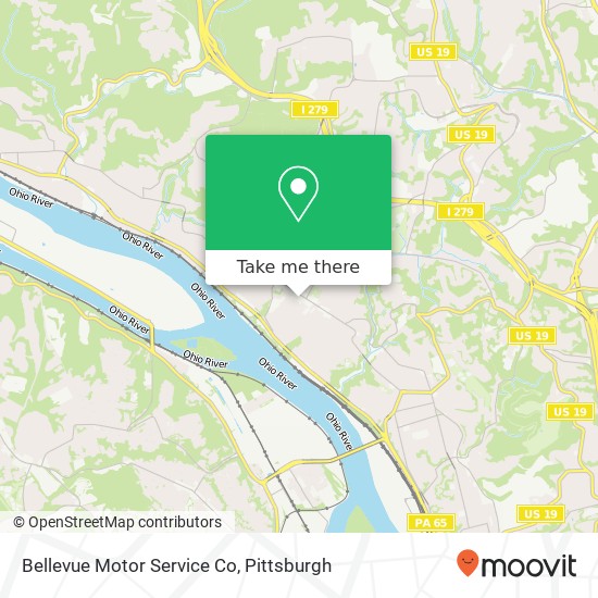 Bellevue Motor Service Co map
