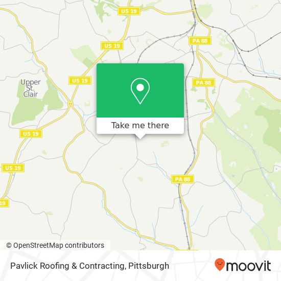 Pavlick Roofing & Contracting map