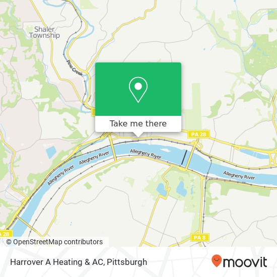 Harrover A Heating & AC map
