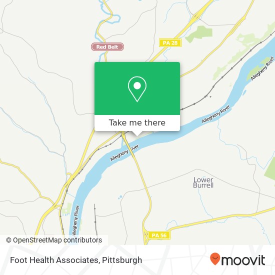 Foot Health Associates map