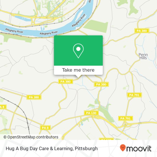 Hug A Bug Day Care & Learning map