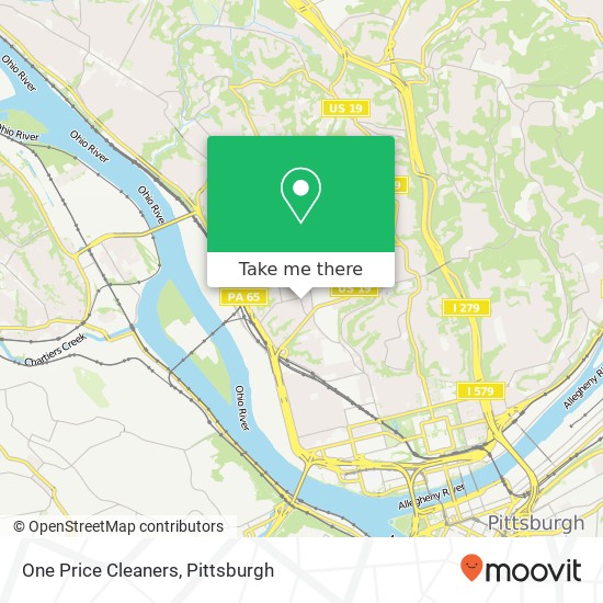 One Price Cleaners map