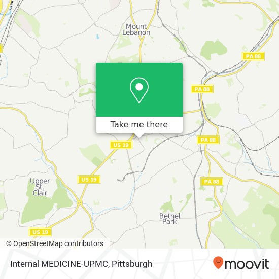 Internal MEDICINE-UPMC map