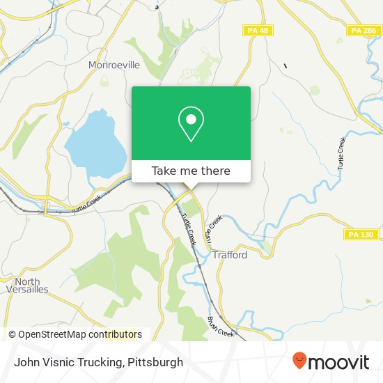 John Visnic Trucking map