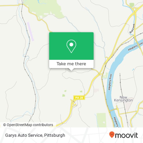 Mapa de Garys Auto Service