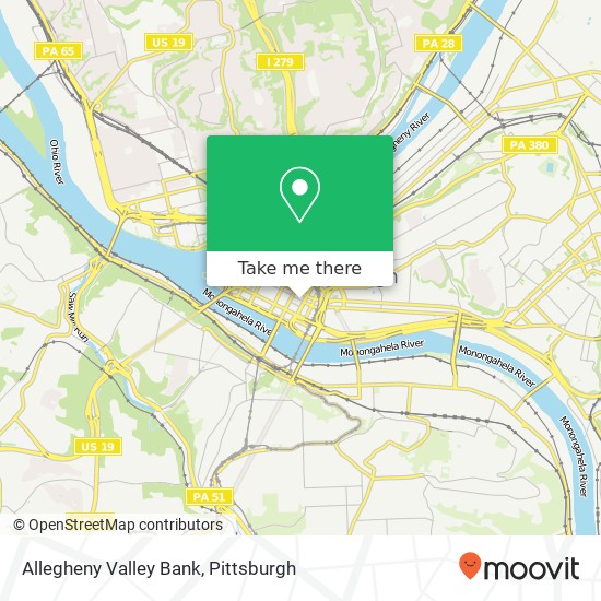 Allegheny Valley Bank map