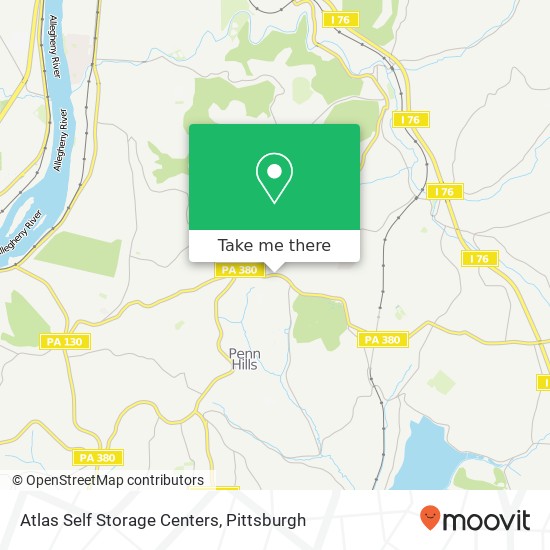 Mapa de Atlas Self Storage Centers