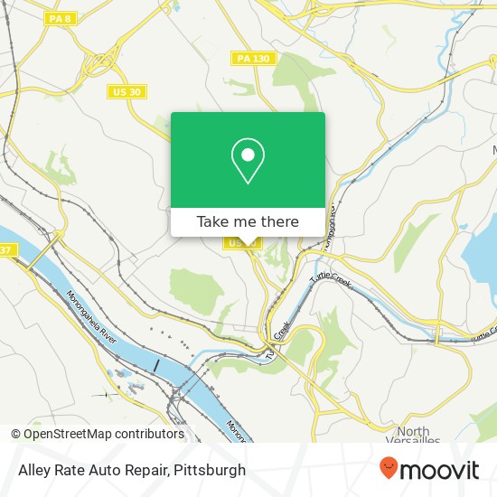 Mapa de Alley Rate Auto Repair