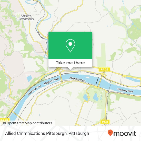 Mapa de Allied Cmmnications Pittsburgh