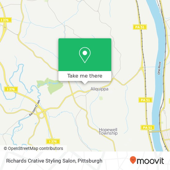 Mapa de Richards Crative Styling Salon