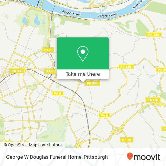 Mapa de George W Douglas Funeral Home