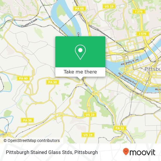 Pittsburgh Stained Glass Stds map