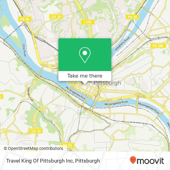 Mapa de Travel King Of Pittsburgh Inc